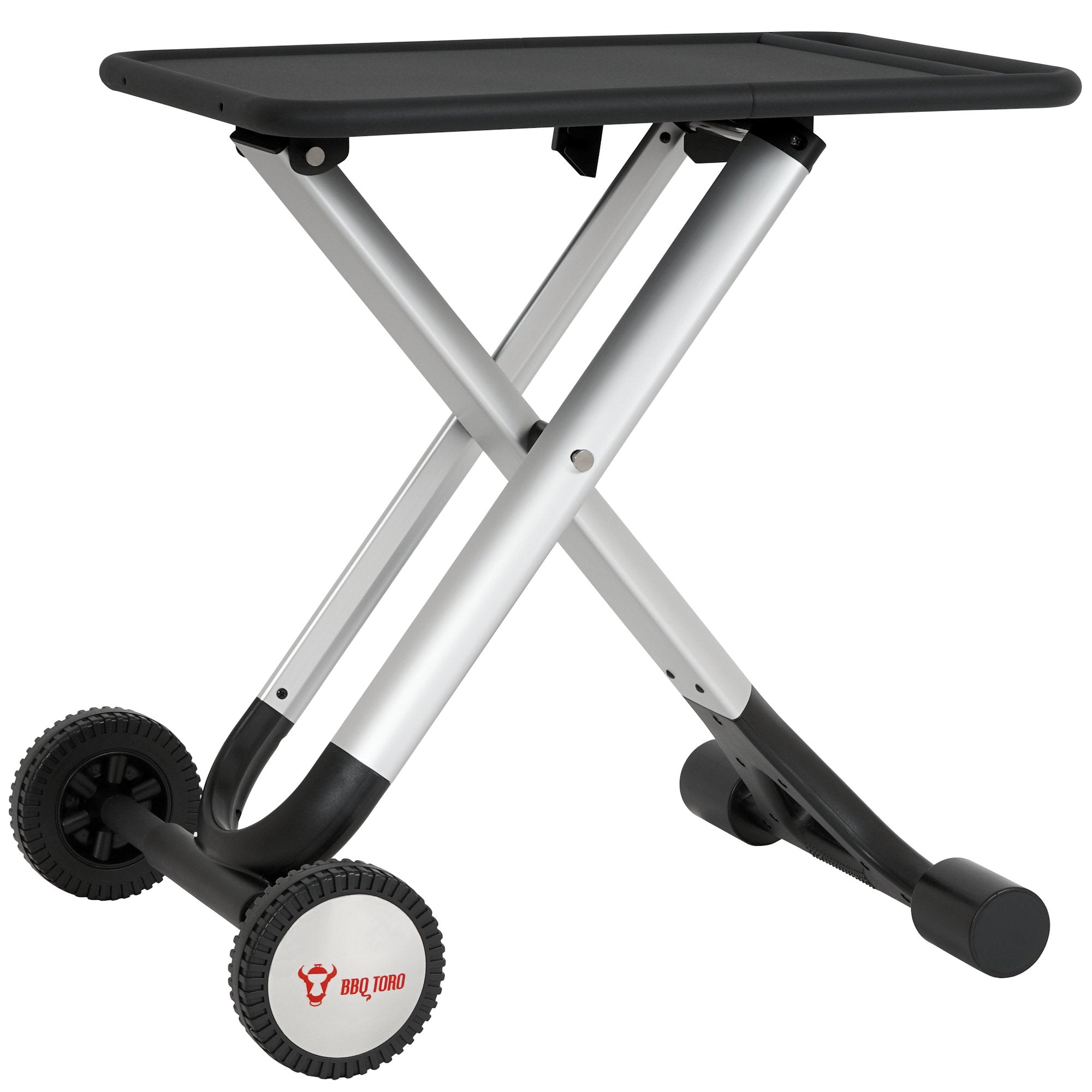 Chariot de barbecue pliable, chariot roulant pour grillades