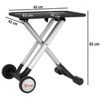 Chariot de barbecue pliable, chariot roulant pour grillades