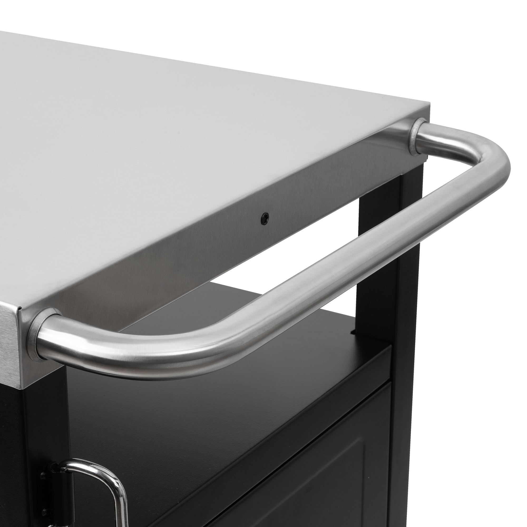 Chariot de barbecue, argent/noir, 103,5 x 59 x 81 cm, comprenant un grand plan de travail