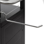 Chariot de barbecue, argent/noir, 103,5 x 59 x 81 cm, comprenant un grand plan de travail
