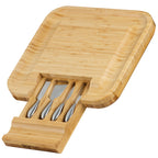 Planche à fromage en bambou, 36 x 34 x 5 cm, couteau à fromage inclus