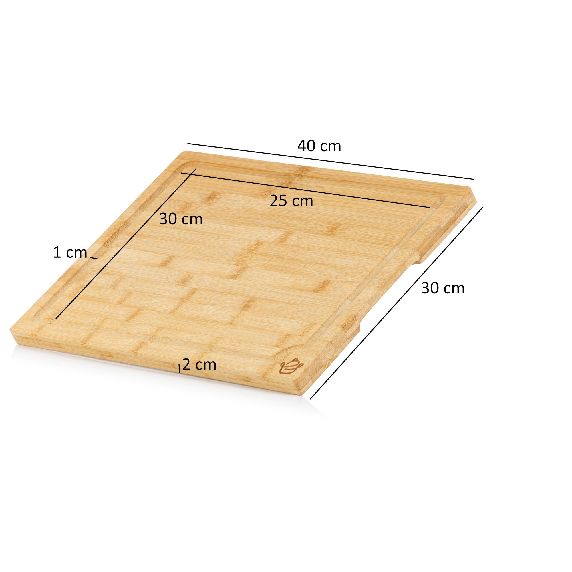 Planche à découper en bambou, 40 x 30 x 2 cm