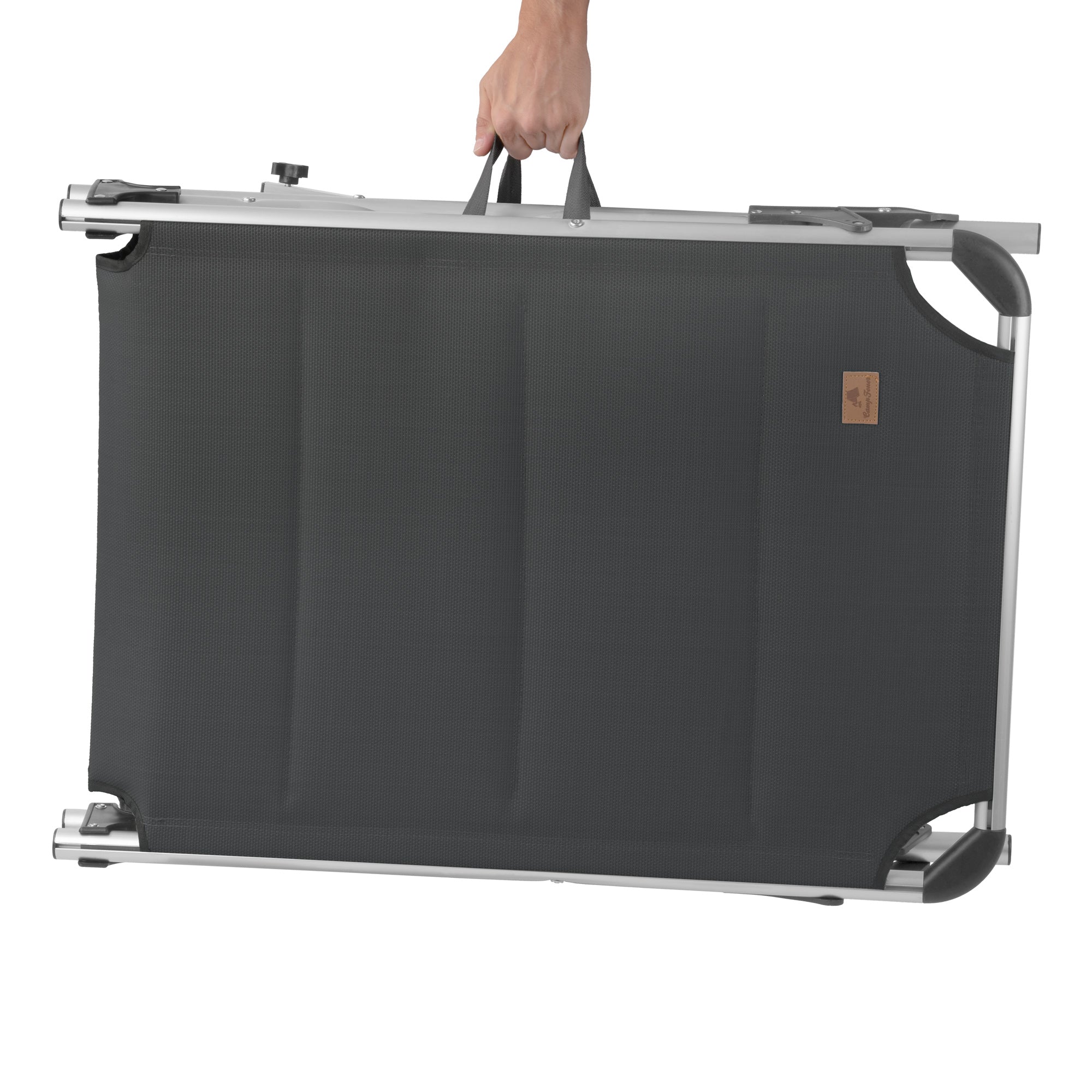 Sun lounger, including canopy, aluminum camping lounger