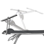 Chaise longue de camping en aluminium, avec auvent