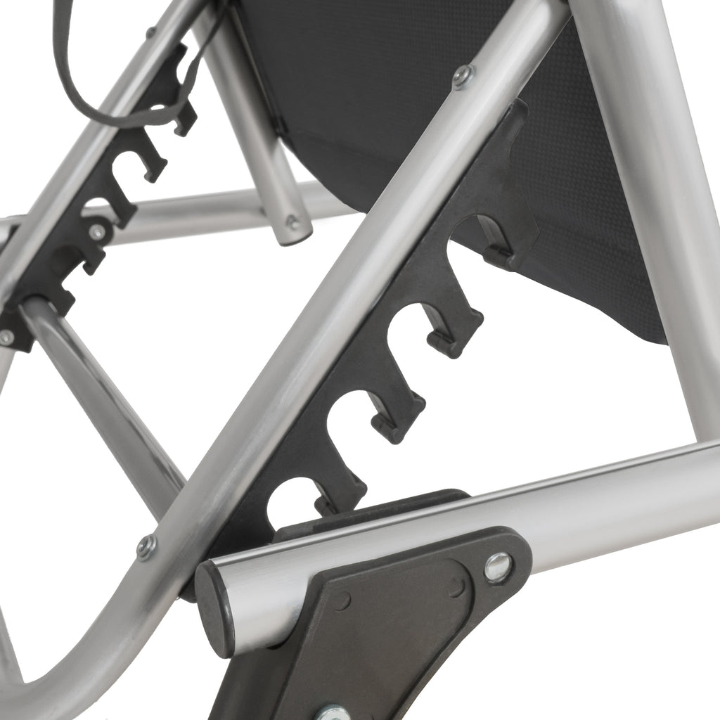 Sun lounger, including canopy, aluminum camping lounger