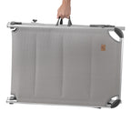Chaise longue de camping en aluminium, avec auvent
