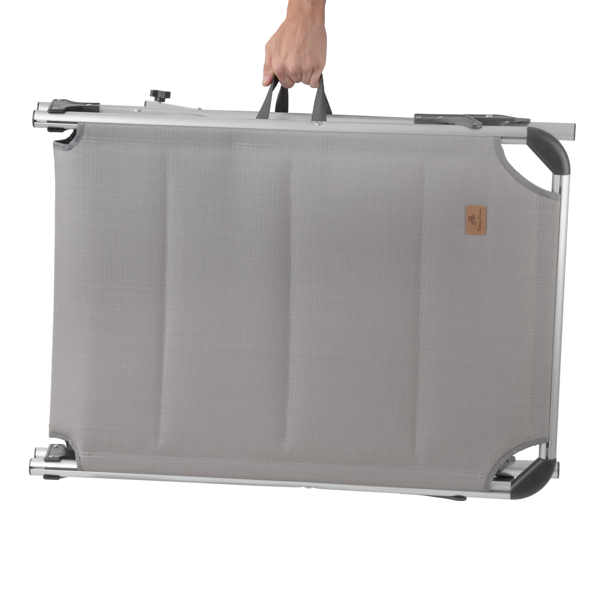 Sun lounger, including canopy, aluminum camping lounger