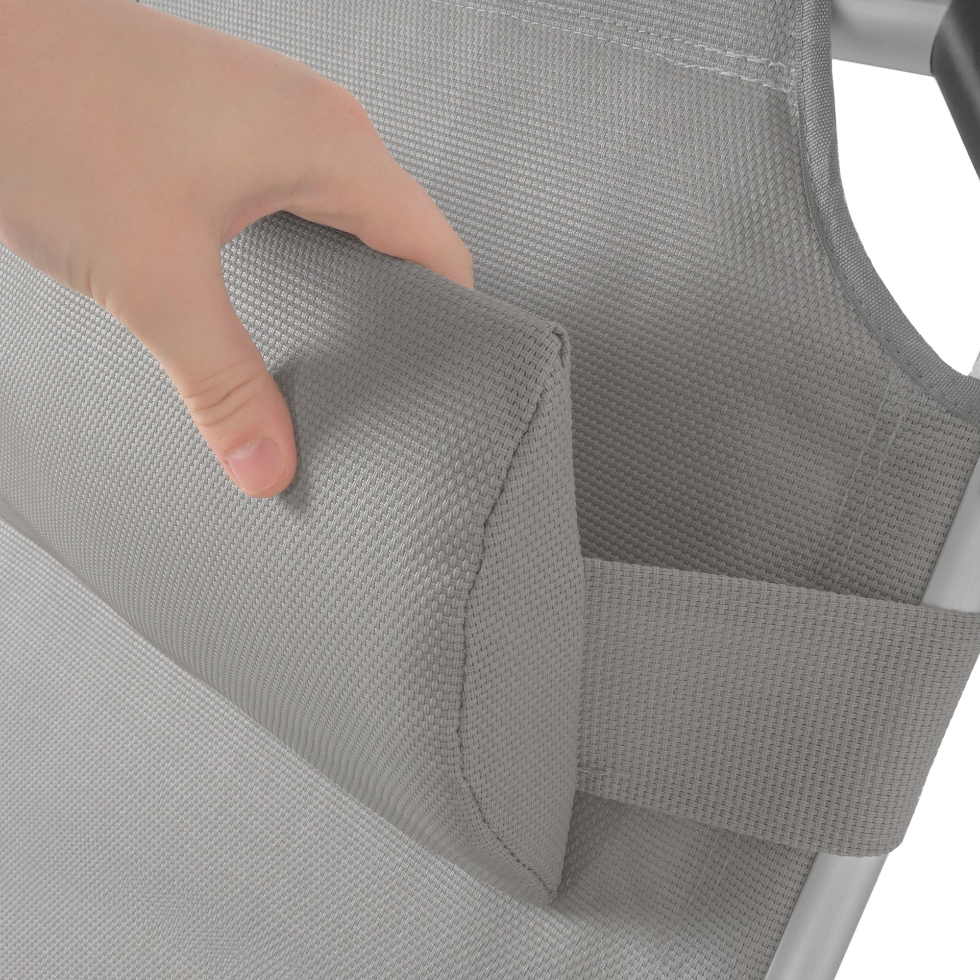 Sun lounger, including canopy, aluminum camping lounger