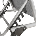 Chaise longue de camping en aluminium, avec auvent