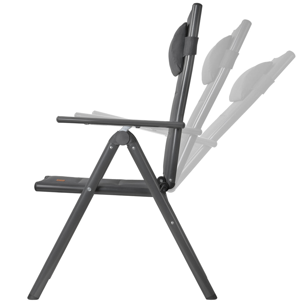 Camping chair, 7-way adjustable, outdoor garden chair