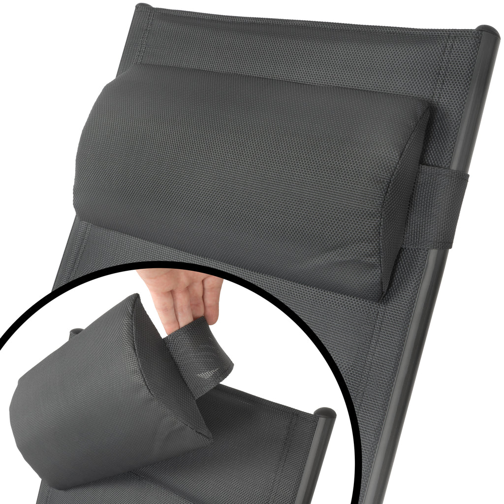 Camping chair, 7-way adjustable, outdoor garden chair