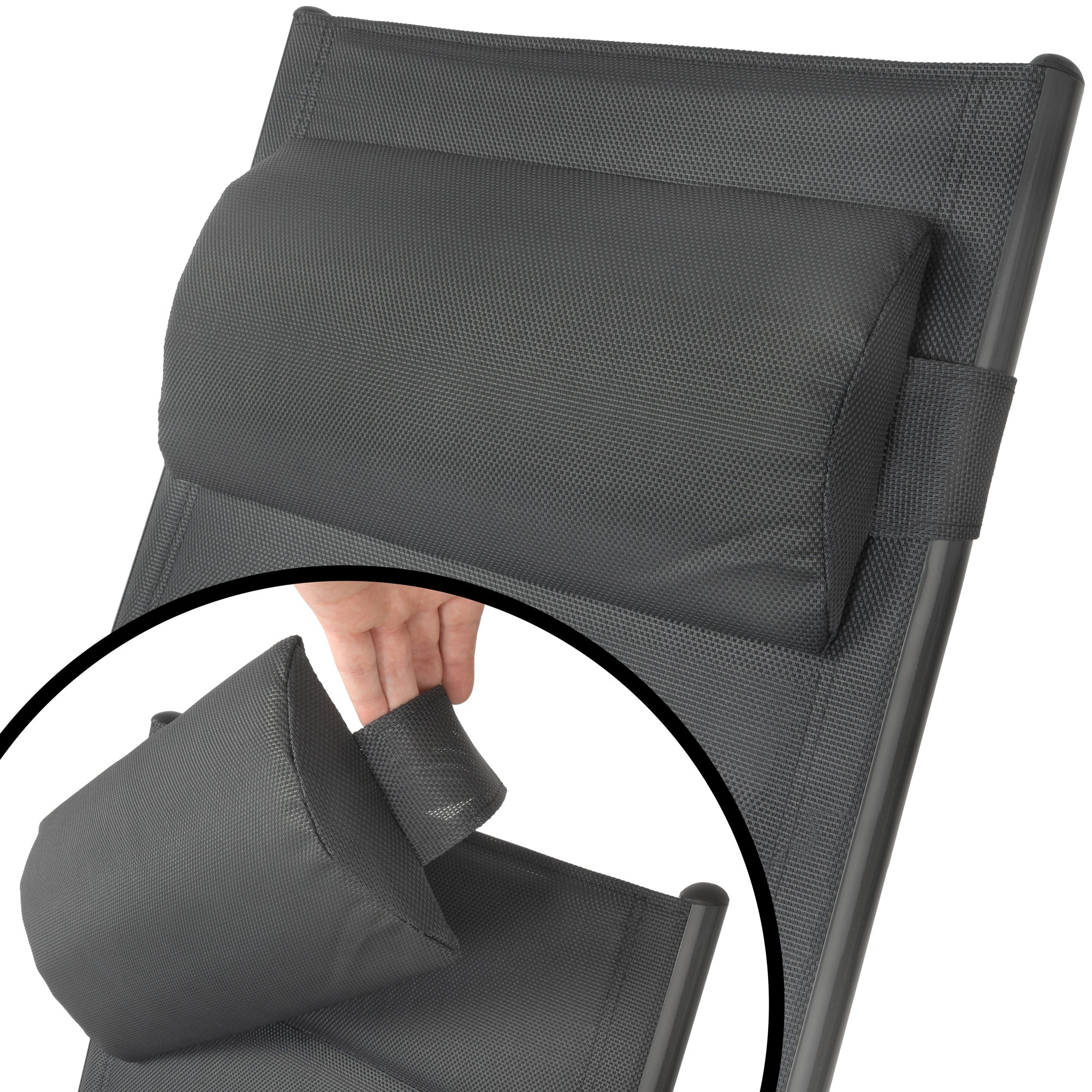 Camping chair, 7-way adjustable, outdoor garden chair