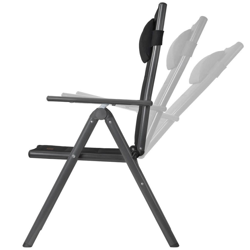 Camping chair, 7-way adjustable, outdoor garden chair