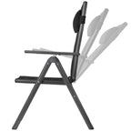 Chaise de camping, réglable en 7 positions, chaise de jardin d'extérieur