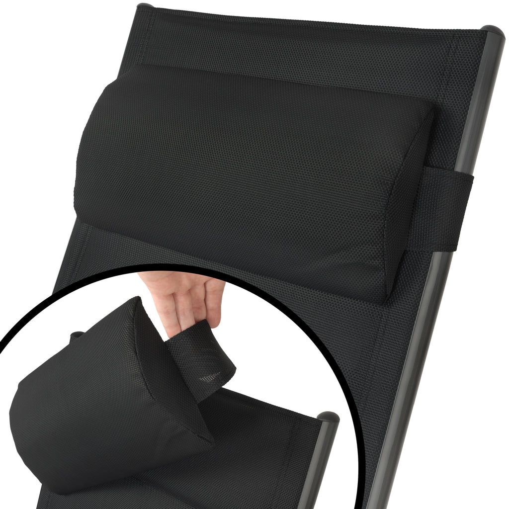 Camping chair, 7-way adjustable, outdoor garden chair