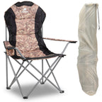 Chaise de camping pliante avec porte-gobelet