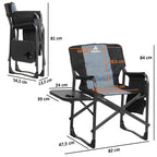Chaise de camping pliable, avec table dépliable