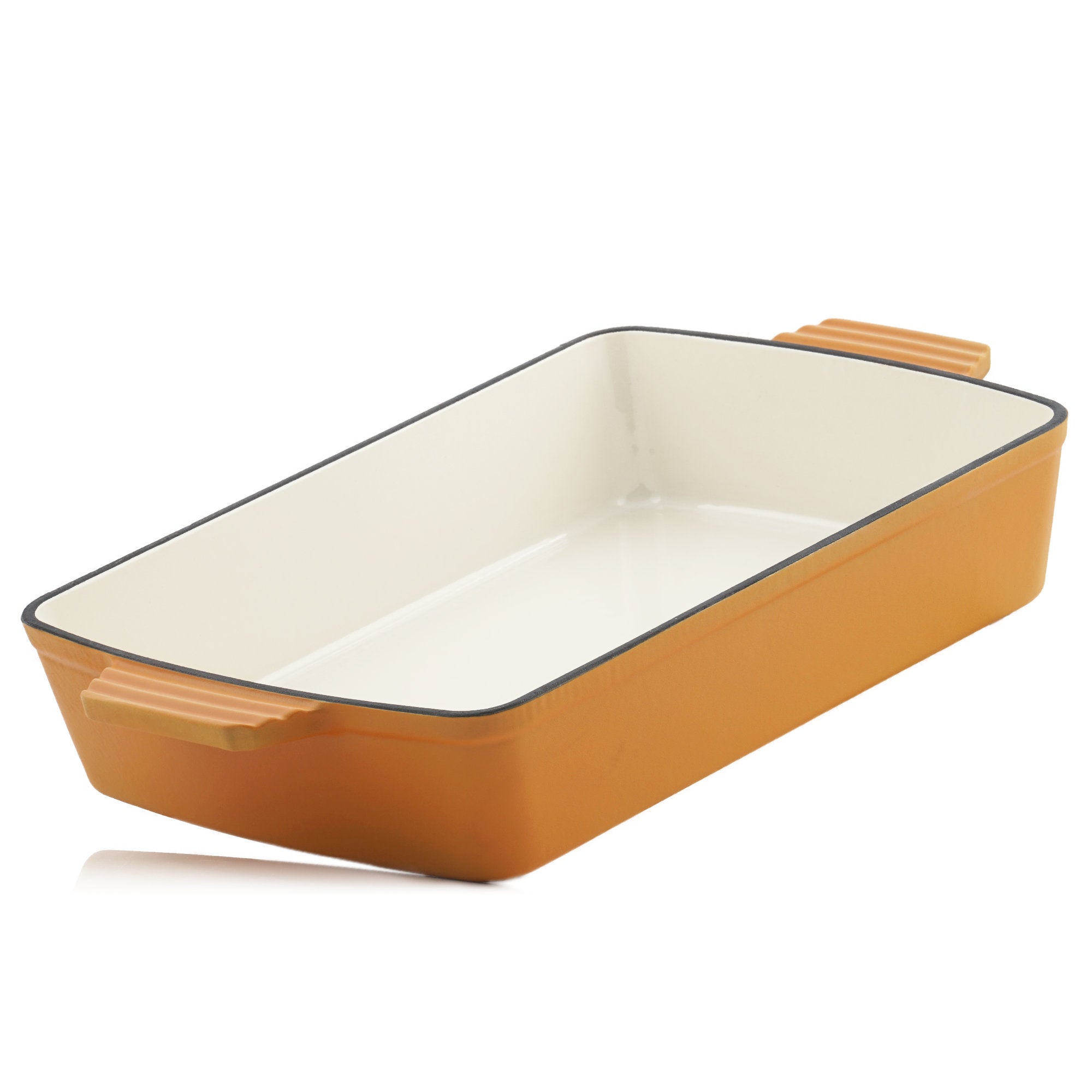 Casserole dish, square, cast iron, suitable for induction cooktops
