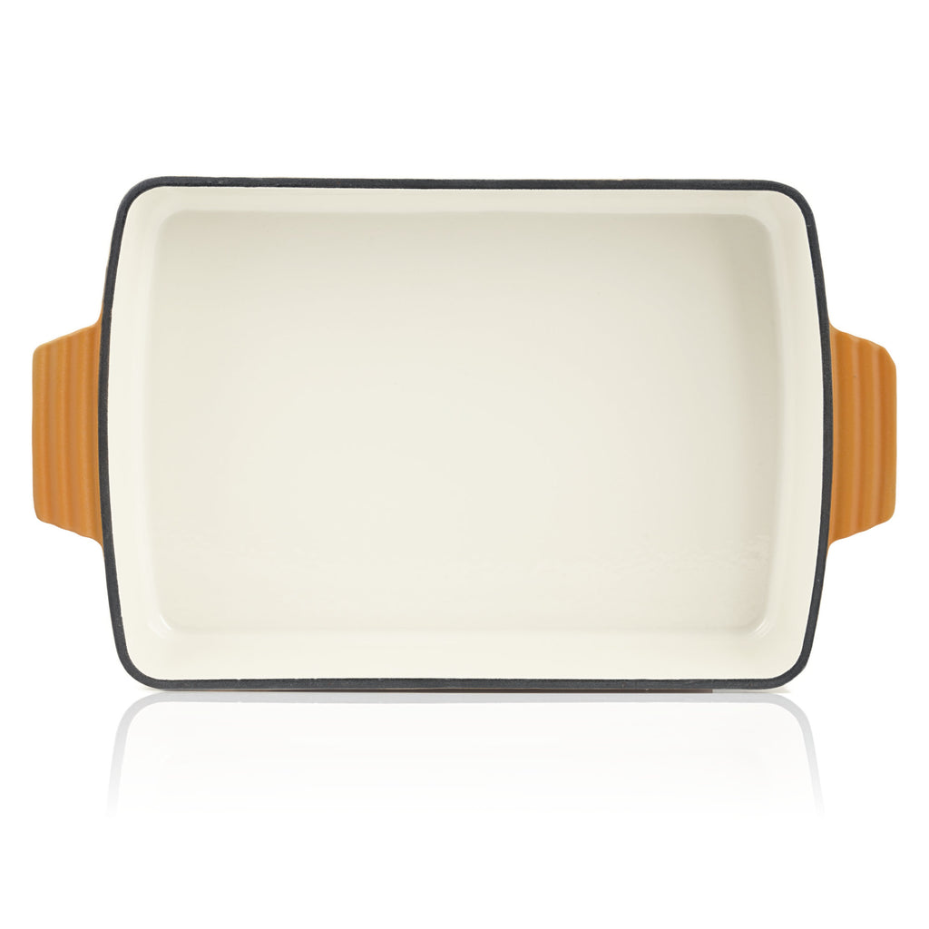 Casserole dish, square, cast iron, suitable for induction cooktops