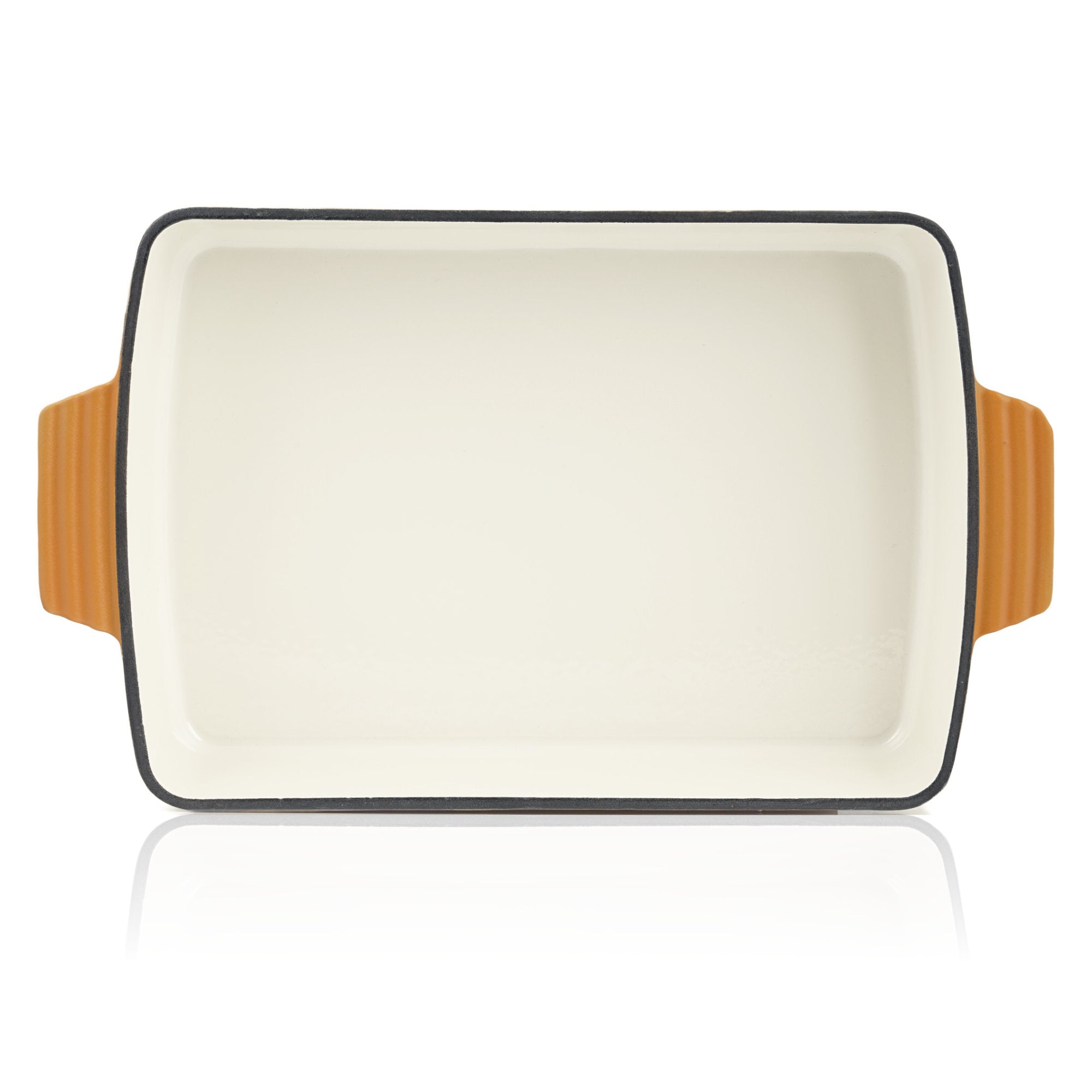 Casserole dish, square, cast iron, suitable for induction cooktops