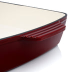 Batterie de cuisine 3 pièces en fonte émaillée, avec couvercle.