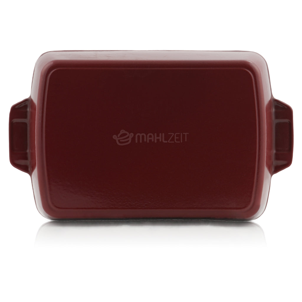 Casserole dish, square, cast iron, suitable for induction cooktops