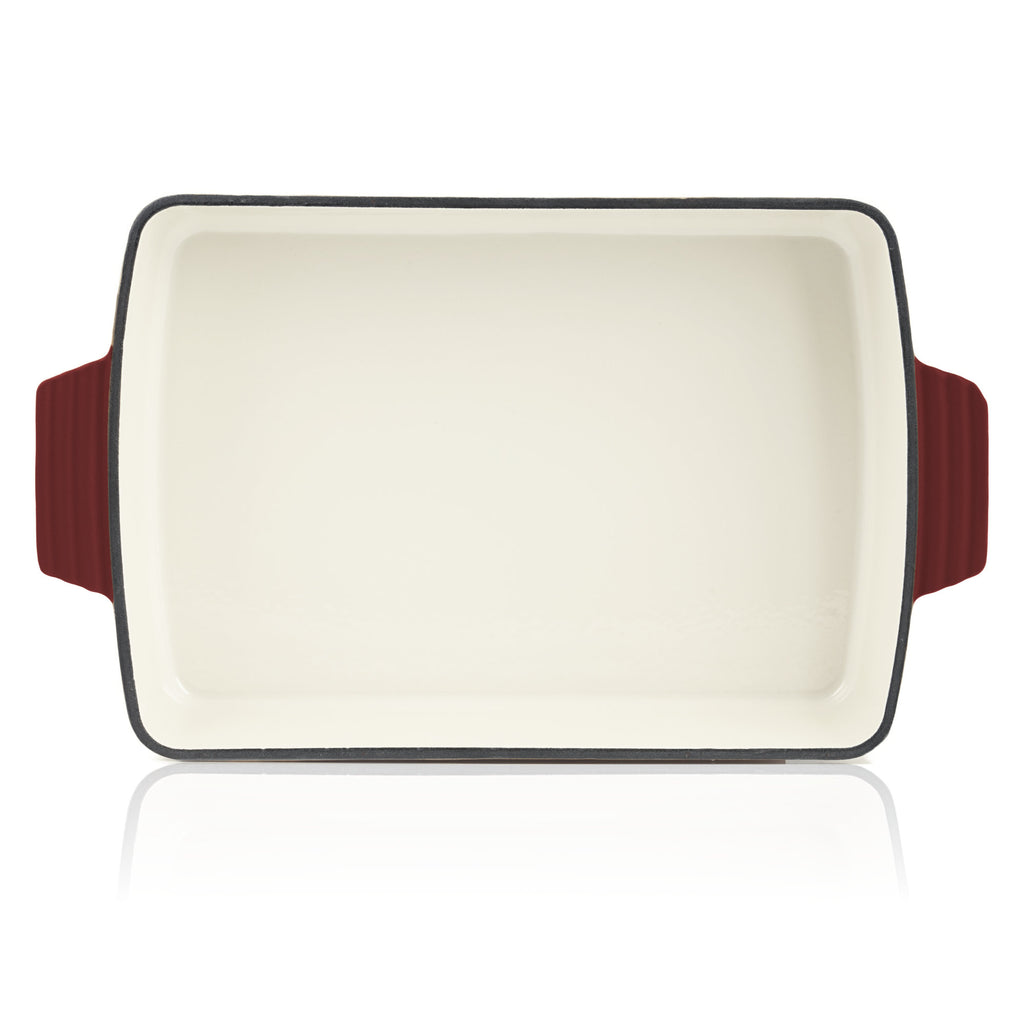 Casserole dish, square, cast iron, suitable for induction cooktops