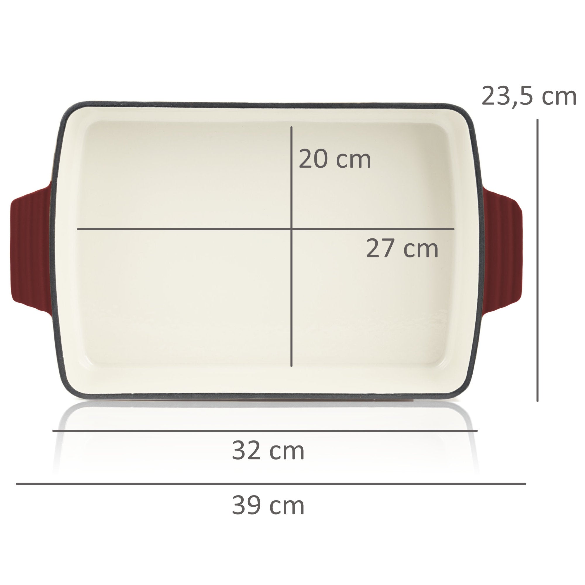 Batterie de cuisine 3 pièces en fonte émaillée, avec couvercle.
