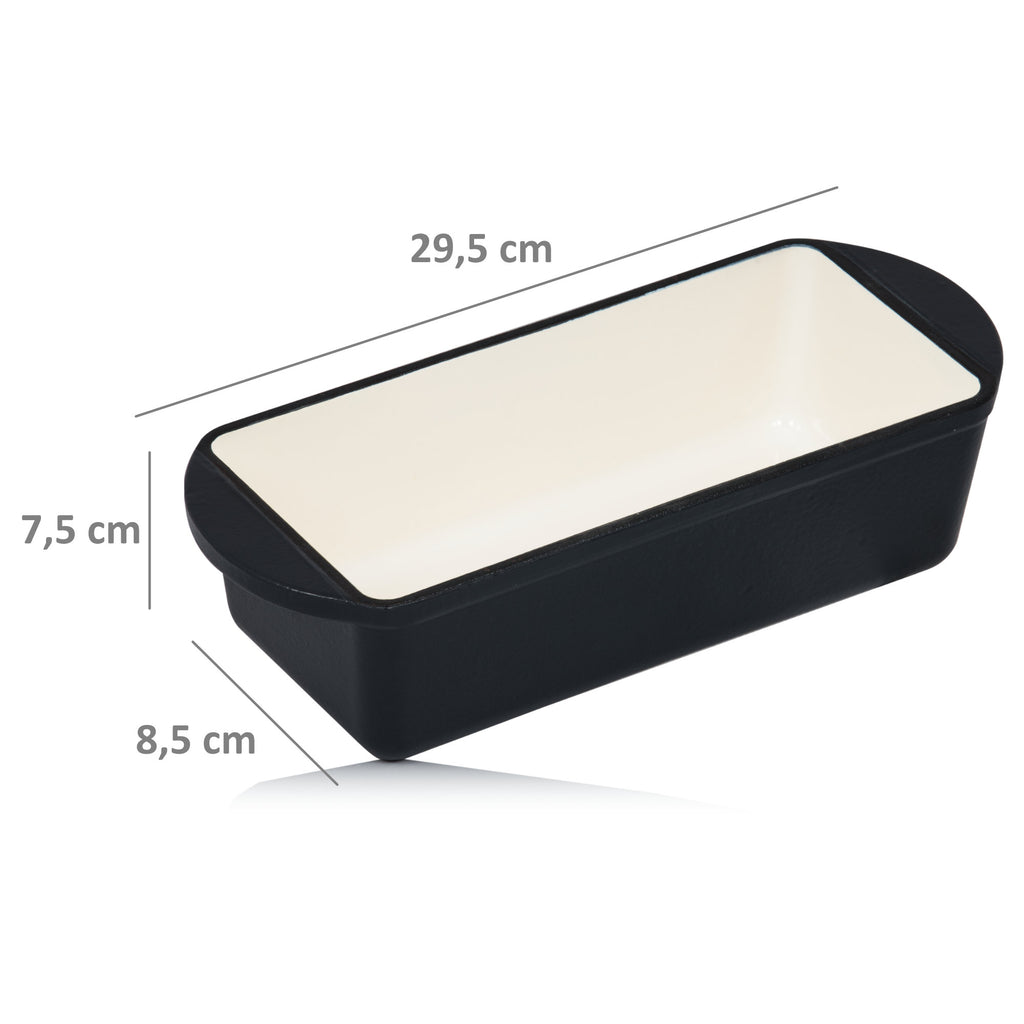 Roasting pan set, 3-piece, cast iron, enamelled