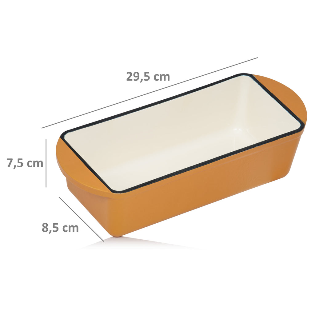Casserole dish, square, cast iron, suitable for induction cooktops
