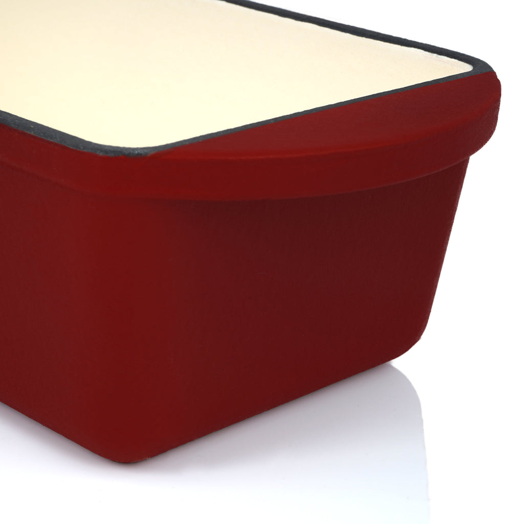 Casserole dish, square, cast iron, suitable for induction cooktops