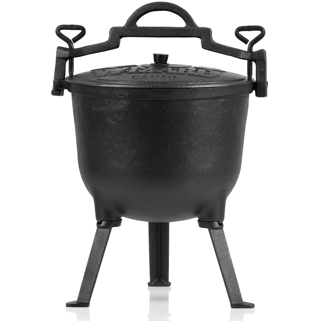 Magic cauldron "Wizard", cast iron, with three legs, lid and handle