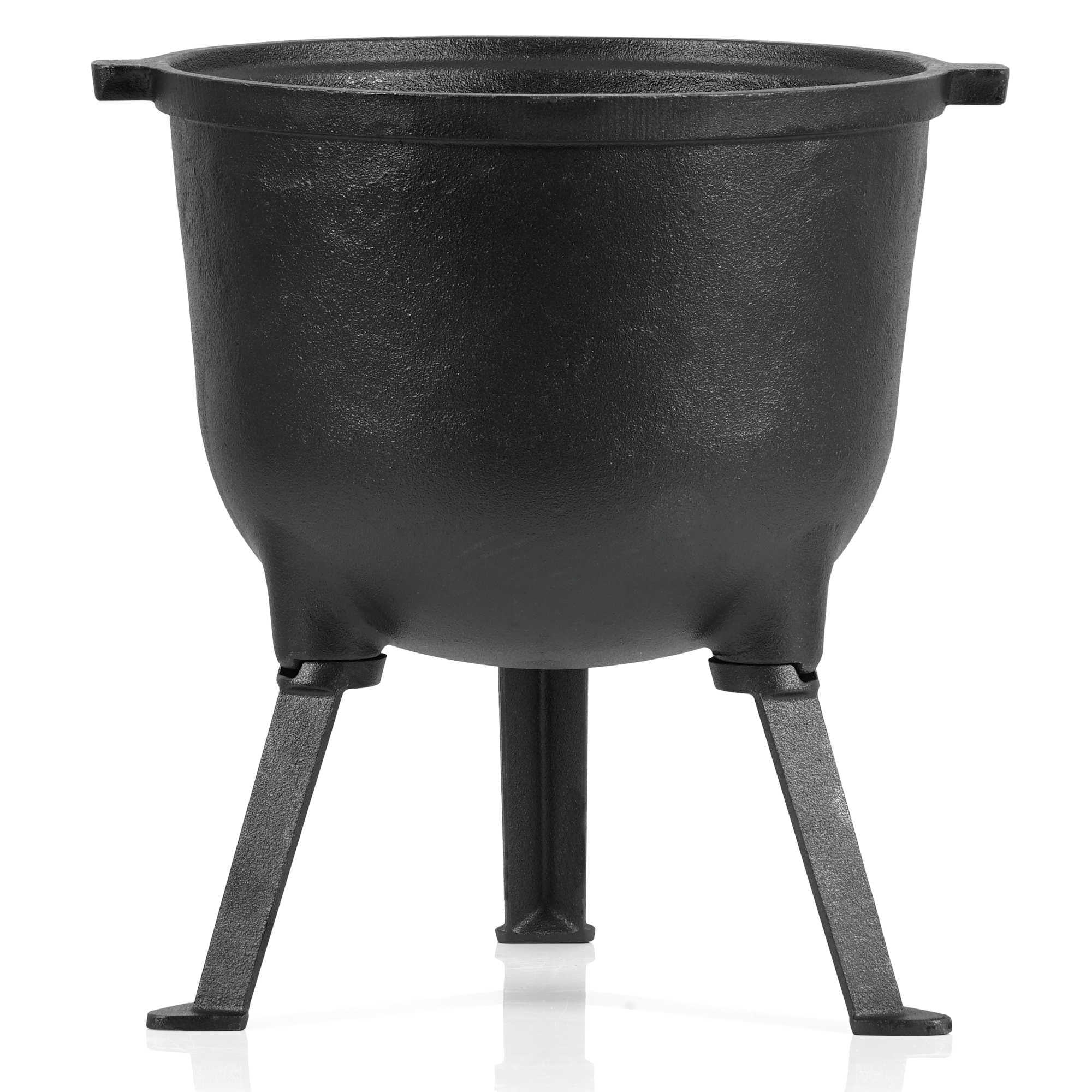 Magic cauldron "Wizard", cast iron, with three legs, lid and handle