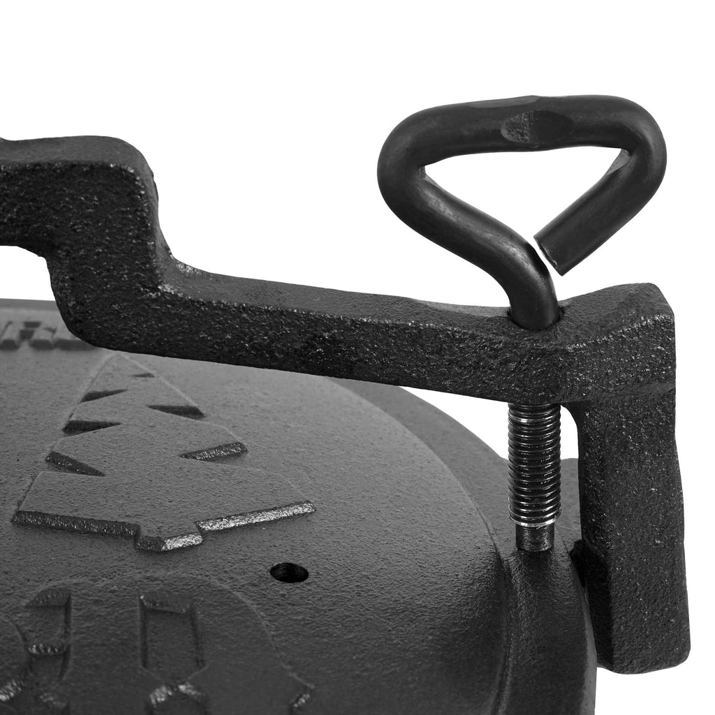 Magic cauldron "Wizard", cast iron, with three legs, lid and handle