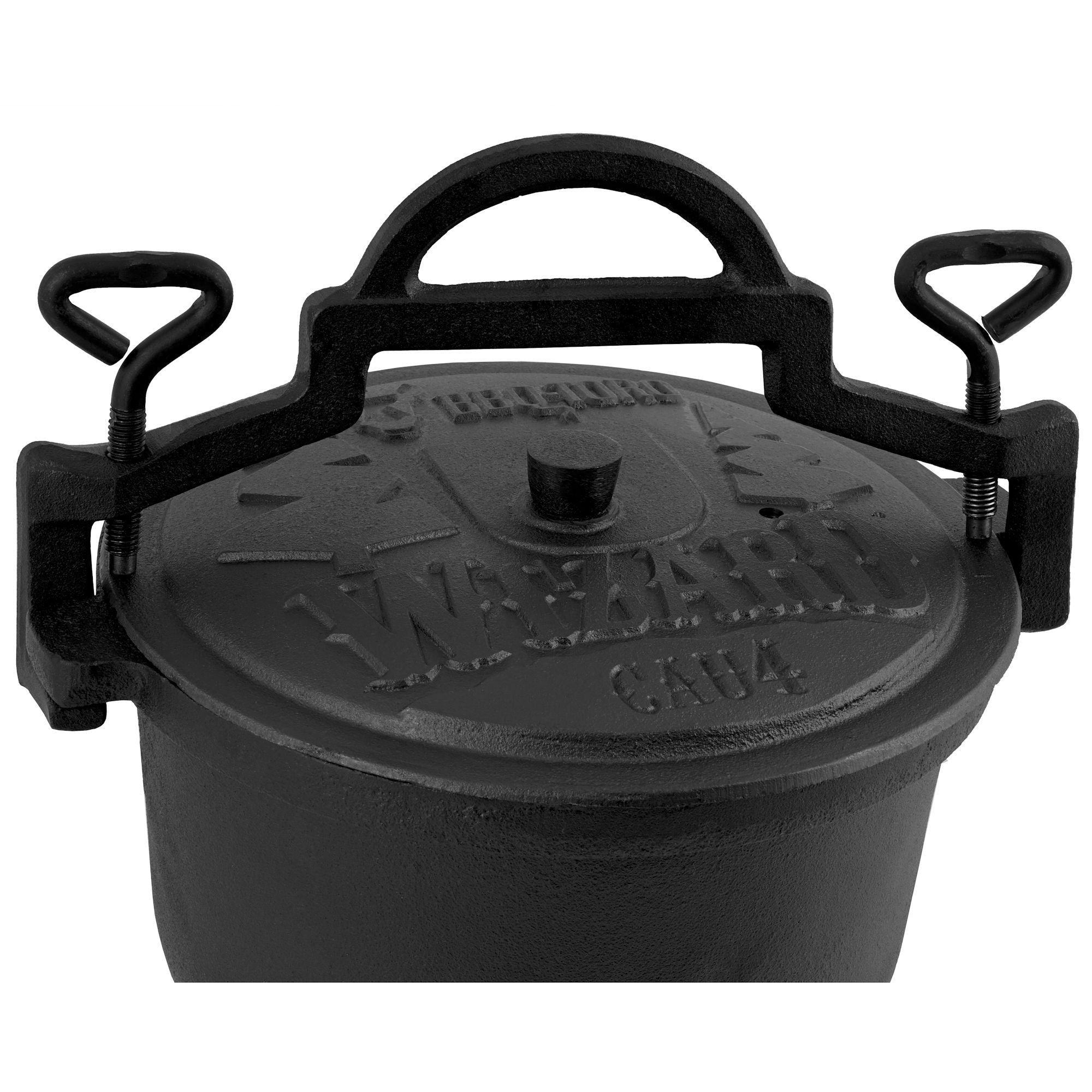 Magic cauldron "Wizard", cast iron, with three legs, lid and handle