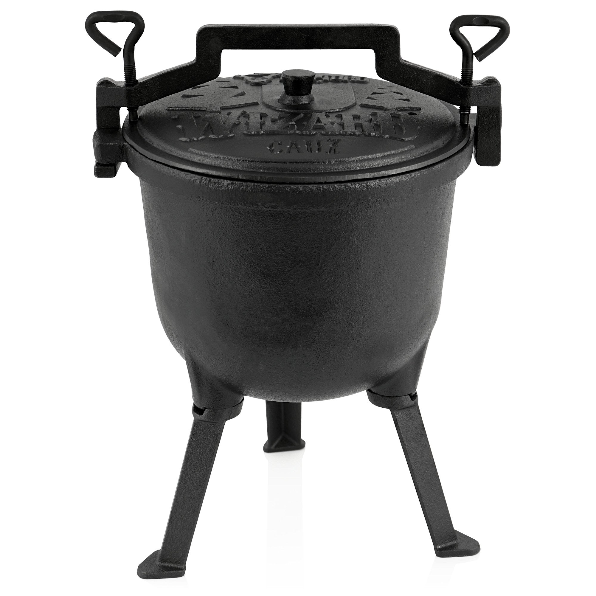 Magic cauldron "Wizard", cast iron, with three legs, lid and handle