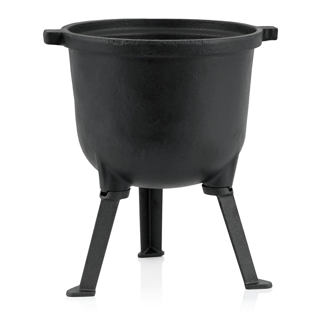 Magic cauldron "Wizard", cast iron, with three legs, lid and handle