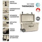 Glacière mobile de 50 litres avec roulettes