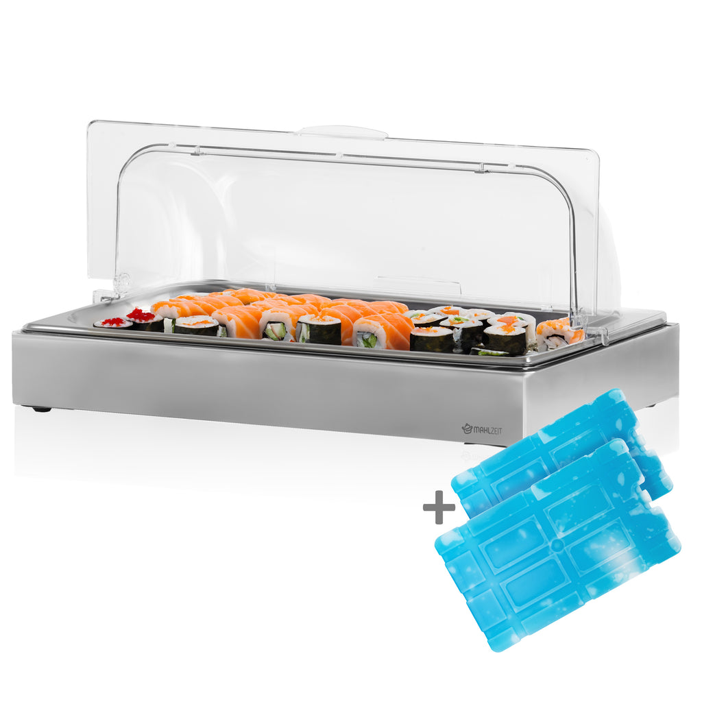 Chilled serving platter, 54 x 34 x 24.5 cm, GN 1/1, including lid