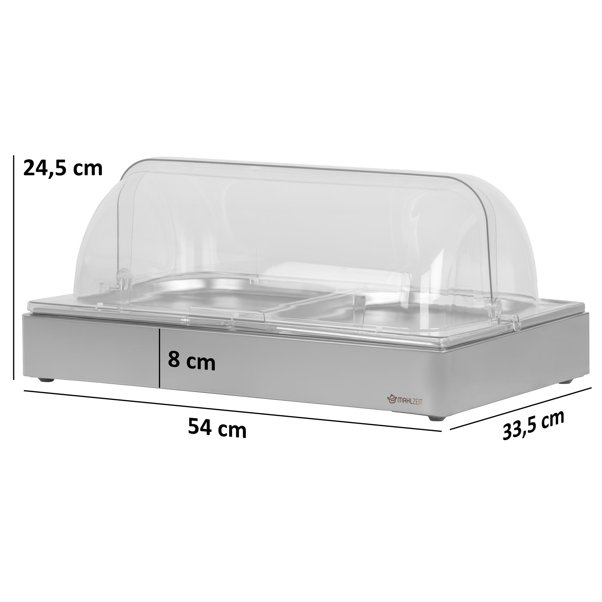 Chilled serving platter, 54 x 34 x 24.5 cm, 2 x GN 1/2, incl. lid