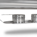 Chafing dish, acier inoxydable, 8 litres, couvercle à enroulement, chauffe-plats