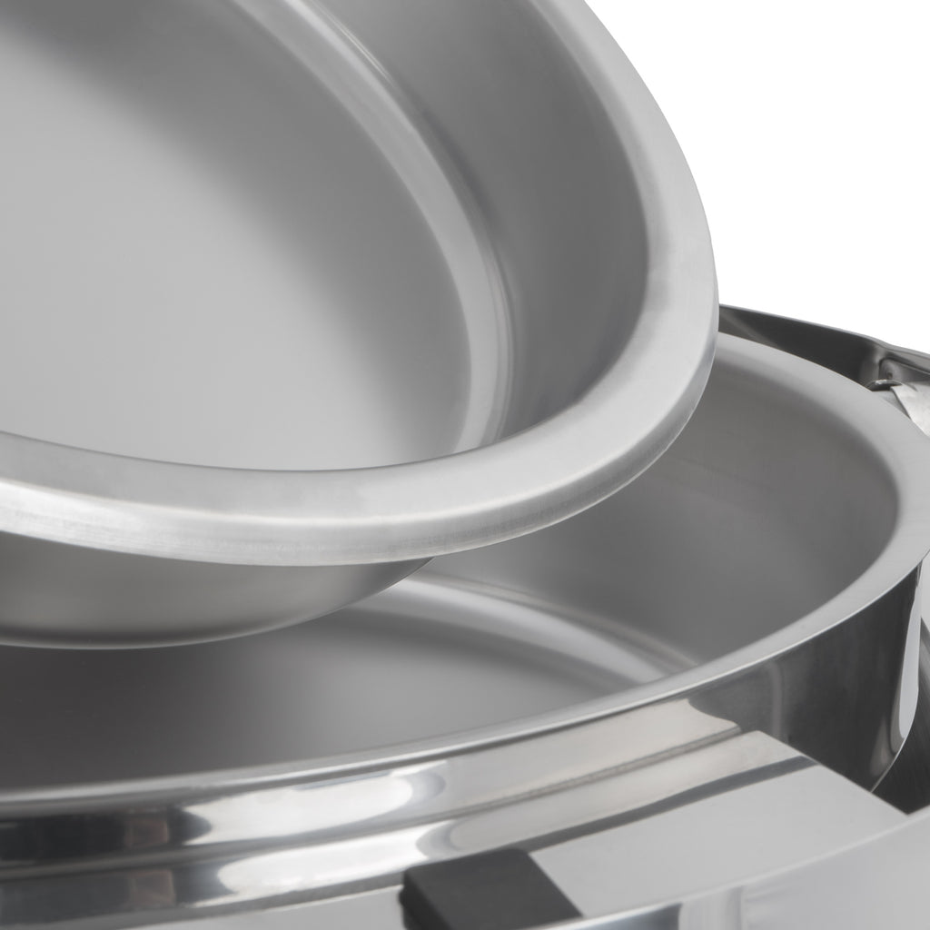 Chafing dish, stainless steel, 6 liters, round, food warmer