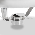 Chafing dish, acier inoxydable, 6 litres, rond, chauffe-plats