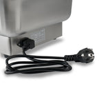 Chafing dish électrique, acier inoxydable, cuve GN 1/1, 9 litres, jusqu'à 80 °C, écran inclus