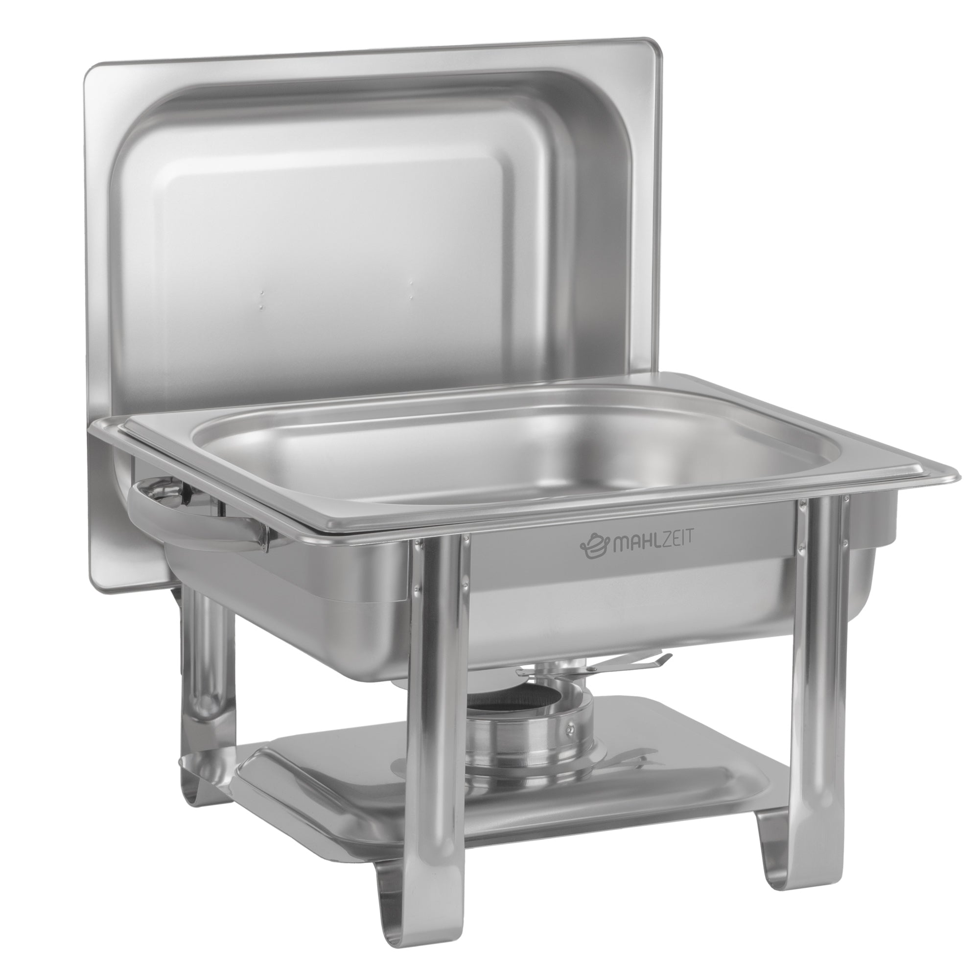 Stainless steel chafing dish, 4 liters, 1/2 GN food warmer/heating container, for catering and buffets
