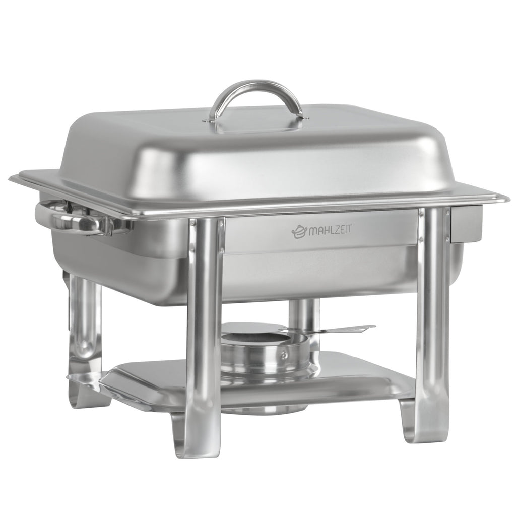 Stainless steel chafing dish, 4 liters, 1/2 GN food warmer/heating container, for catering and buffets