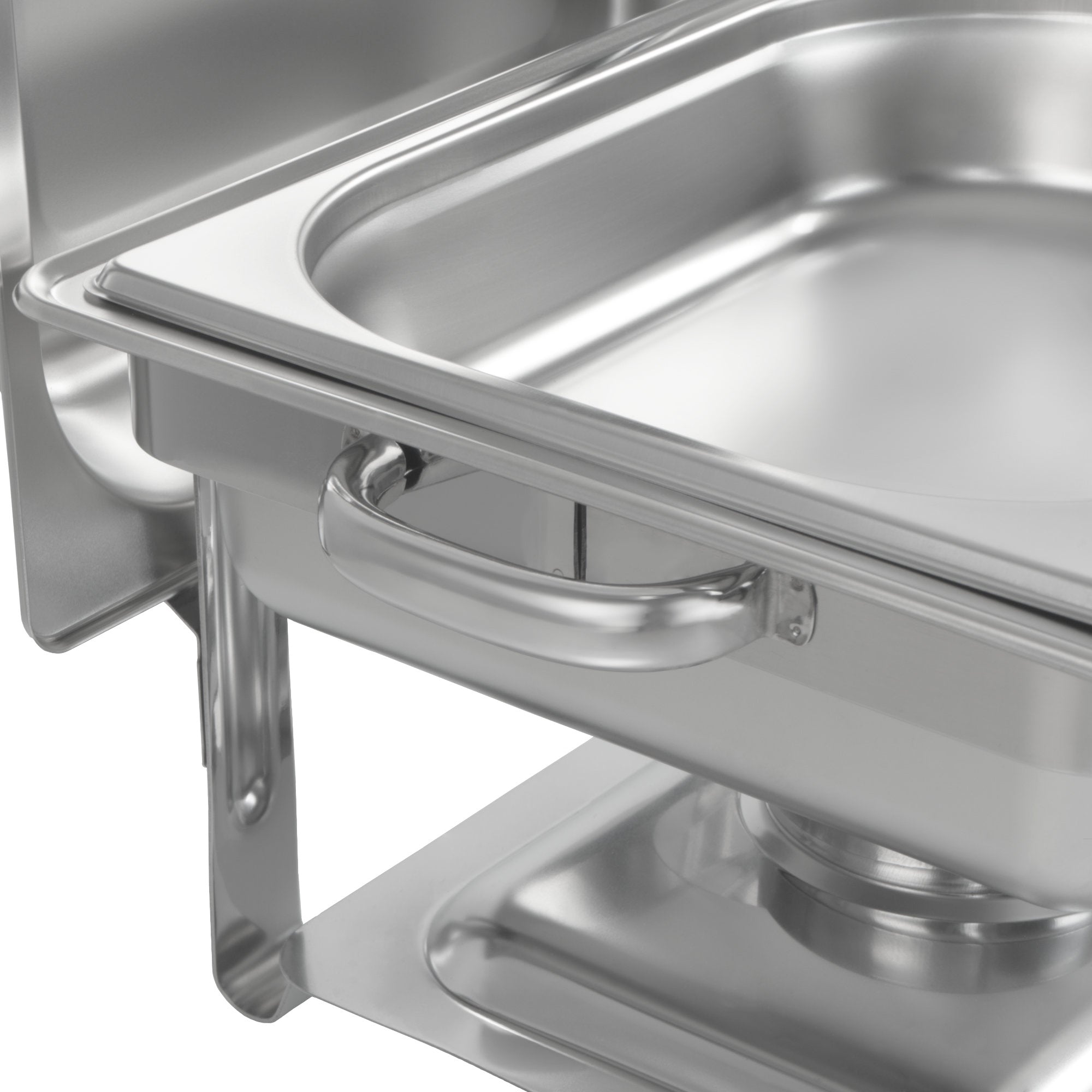 Stainless steel chafing dish, 4 liters, 1/2 GN food warmer/heating container, for catering and buffets