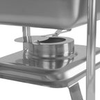 Chafing dish en acier inoxydable, 4 litres, récipient chauffant/réchaud 1/2 GN, pour la restauration et les buffets