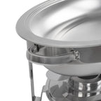 Chafing dish ovale en acier inoxydable, 5 litres, chauffe-plats