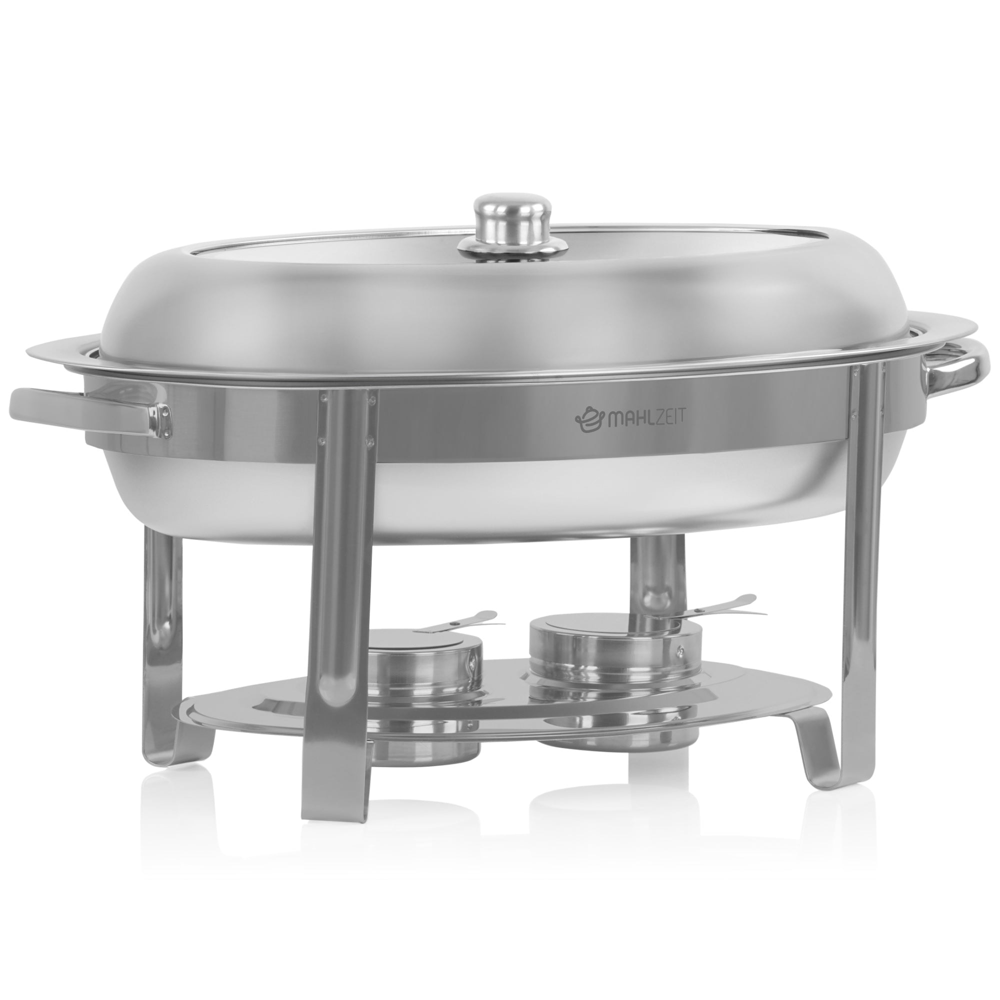 Chafing dish, stainless steel, oval, 5 liters, food warmer